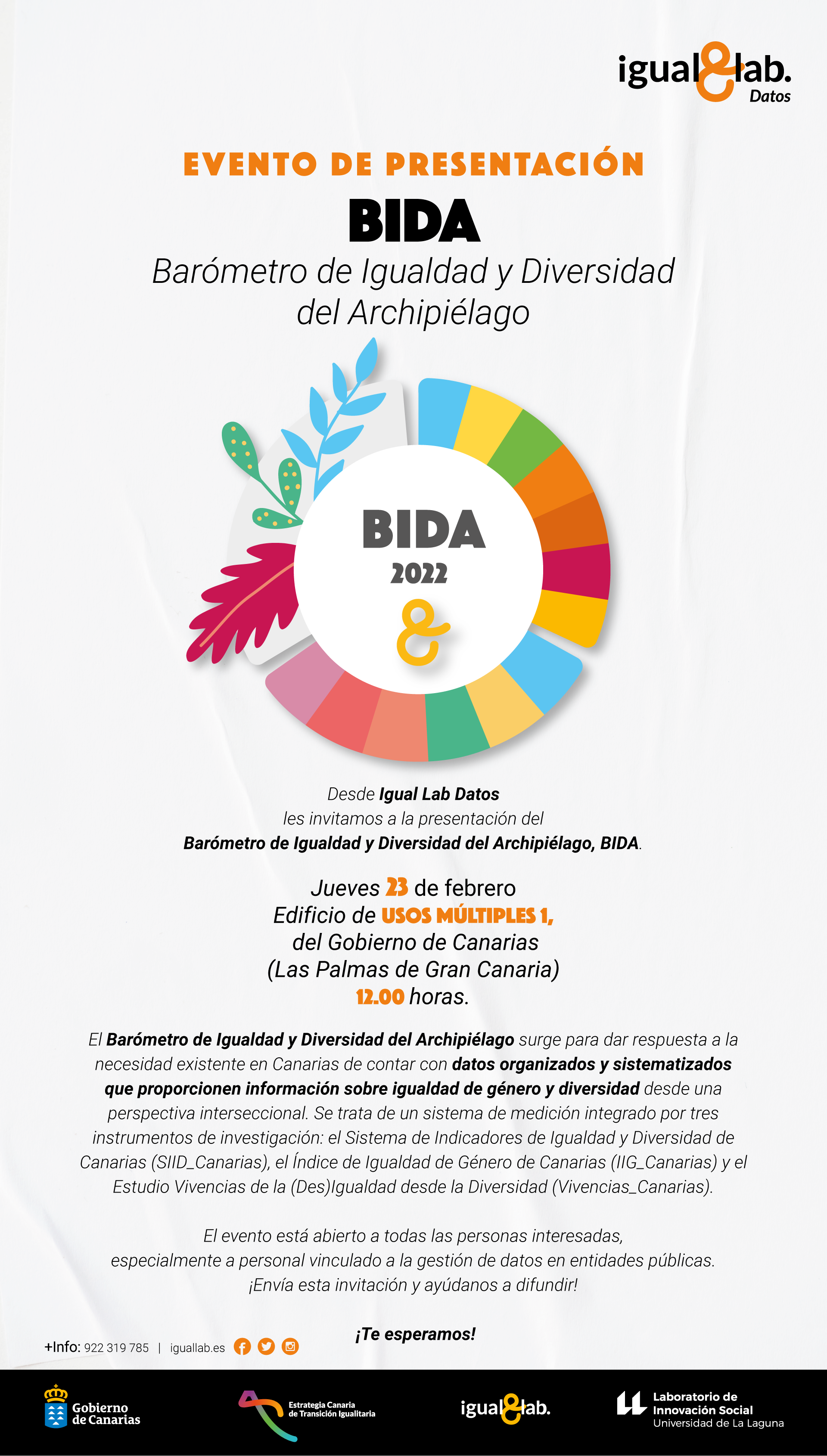 Invitación presentación BIDA.